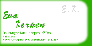 eva kerpen business card